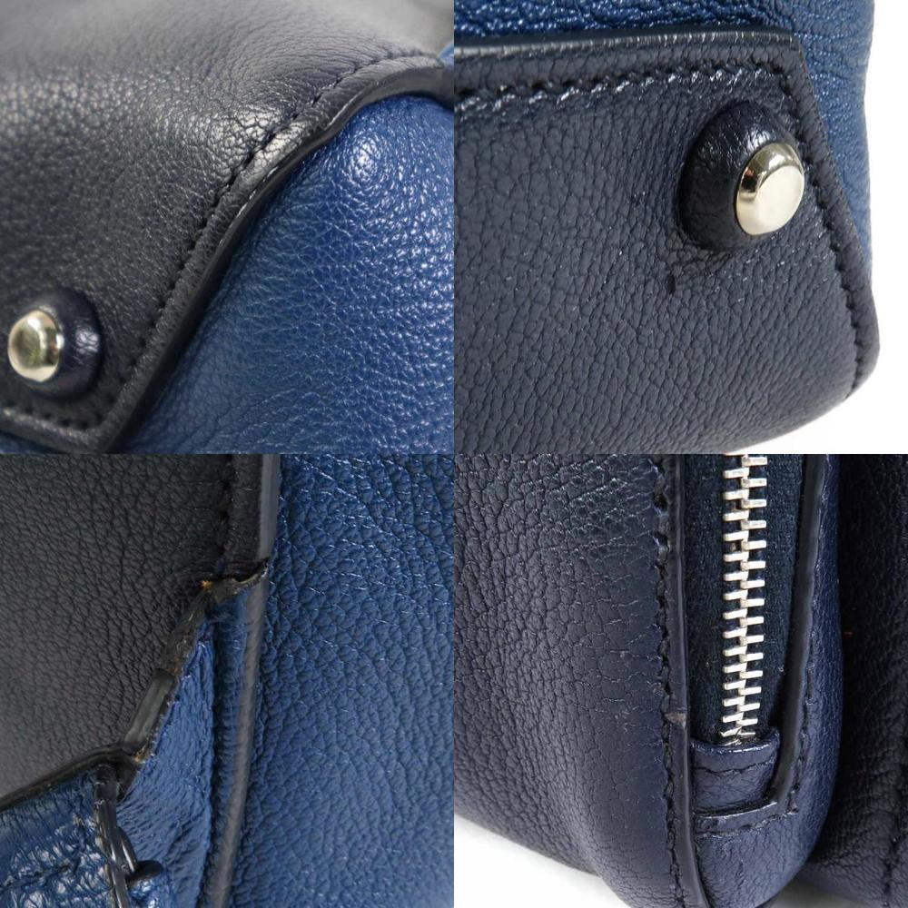 Miu Miu Backpack Blue Navy Leather - Picture 4 of 5
